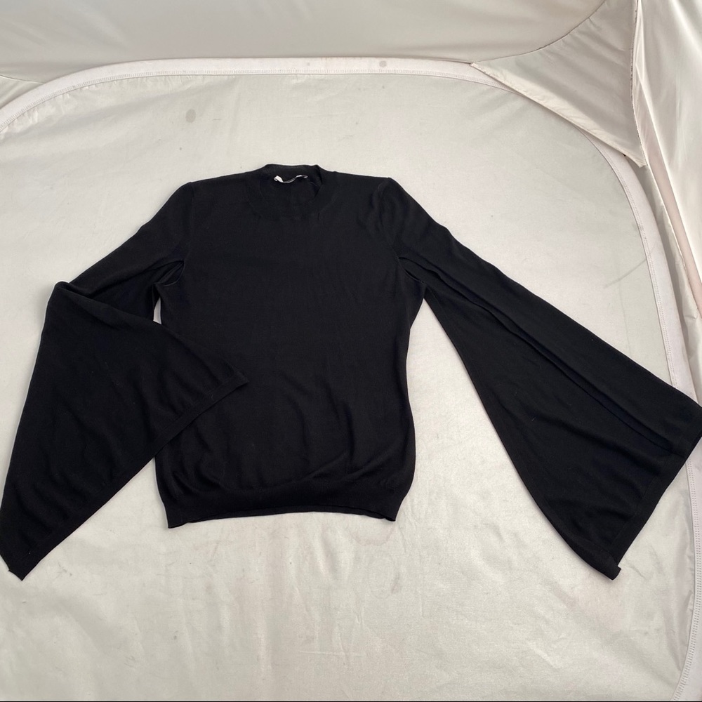 Givenchy Paris Black Wool Split Sleeve Sweater S - image 5